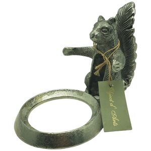 Object d Arts Squirrel Napkin Ring Holder Pewter Finish New‎ with Tag